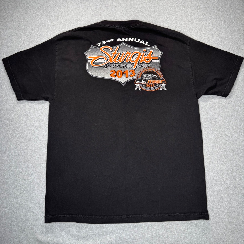 Hot Leathers Sturgis Motorcycle Rally T-Shirt Men's XL 73rd Annual 2013 Graphic